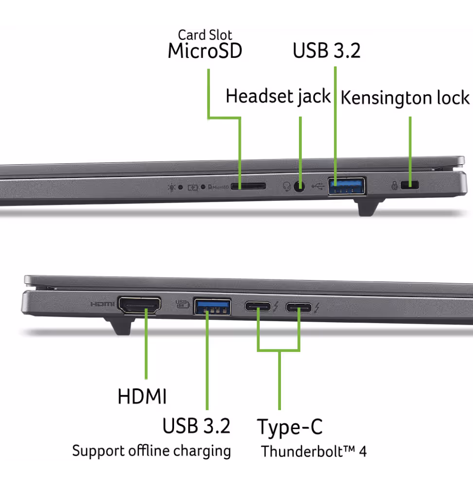 Acer Aspire 16  U7 16GB 512SSD  W11H 1Y [NX.JP1EF.008] - vue 4