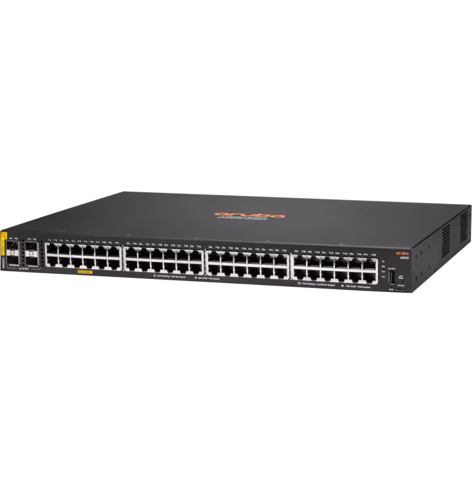 Aruba 6000 48G CL4 4SFP 370W Switch [R8N85A] - vue 2