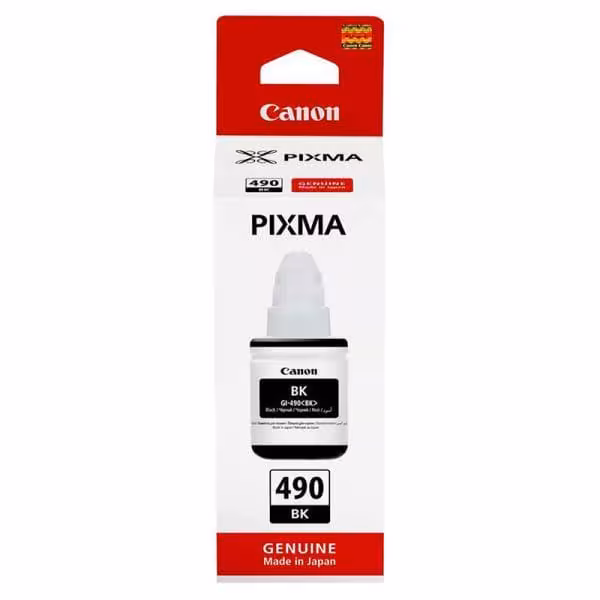 Canon GI-490BK Noir (0663C001AA) Bouteille d’encre d’origine - vue 2