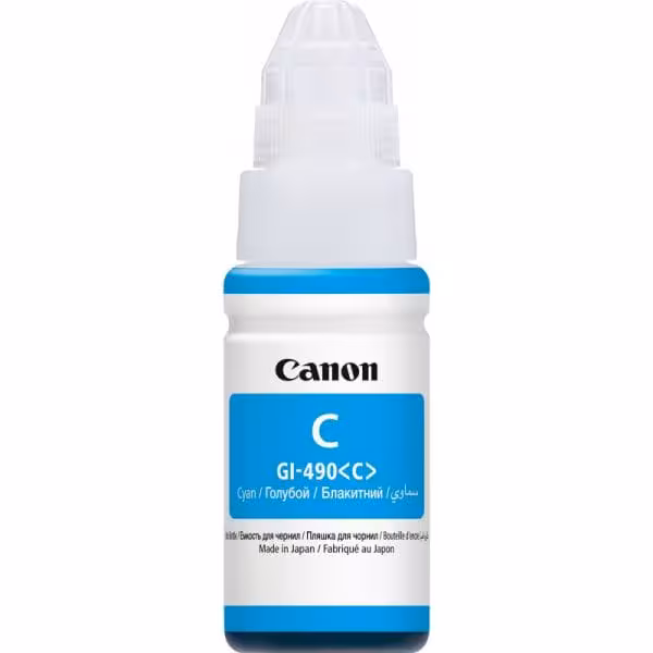Canon GI-490C Cyan (0664C001AA) Bouteille d’encre d’origine