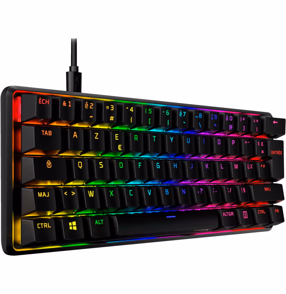 Clavier Gamer HyperX Alloy Origins 60 - Mechanical [6P6K8AA-ABF] - vue 3