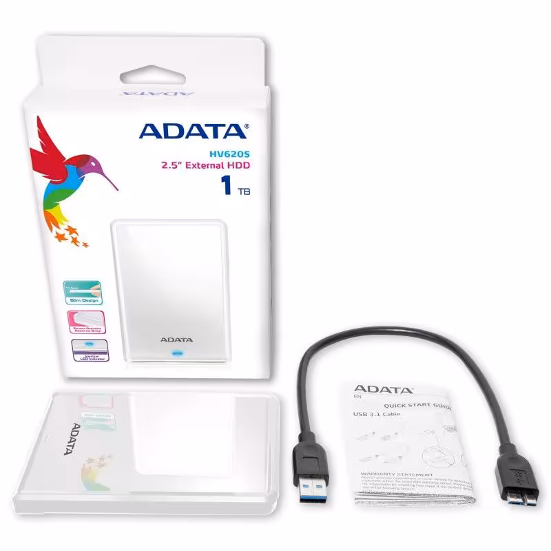 Disque dur externe Adata AHV620 Slim USB 3.1  1TB 2,5 - vue 2