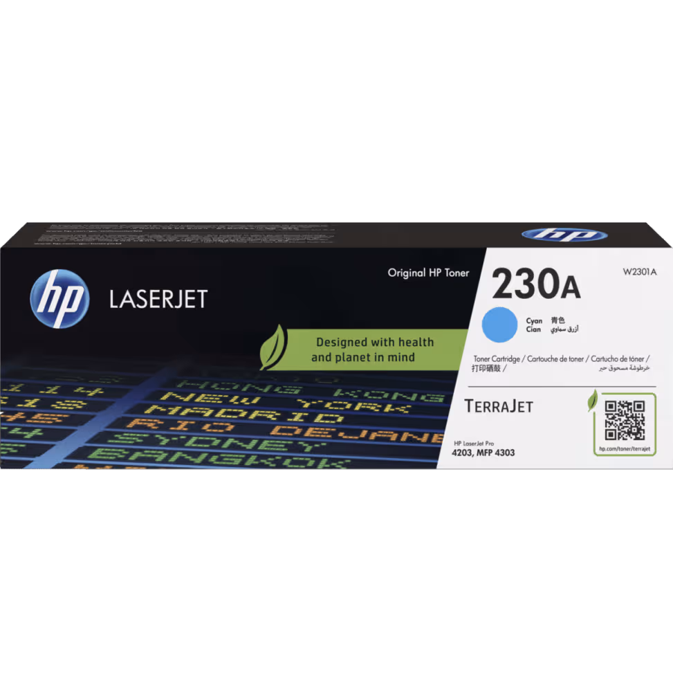 HP 230A Cyan Original LaserJet Cartouche de Toner [W2301A]