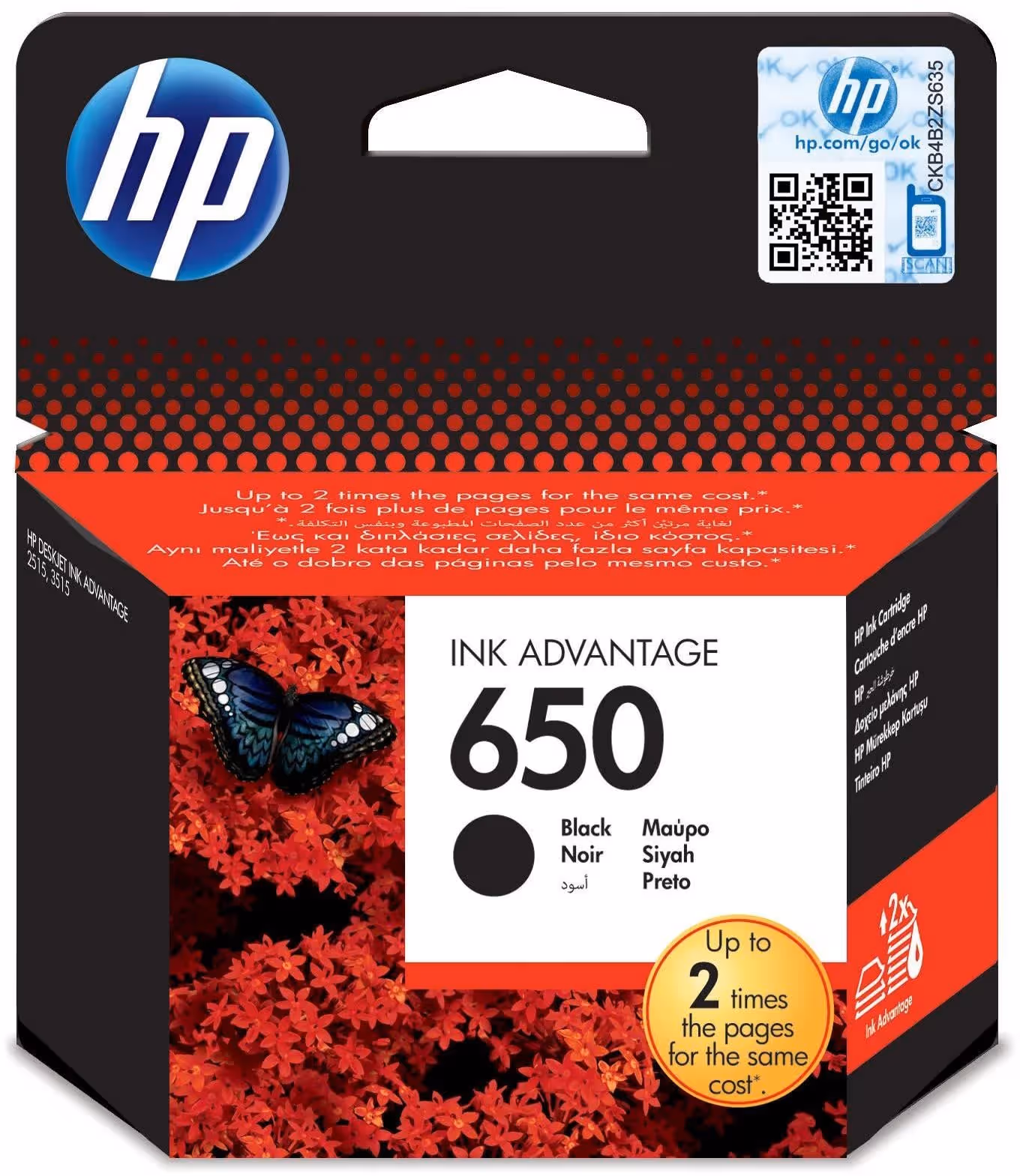 HP 650 Original Noir Encre Advantage Cartouche [CZ101AE]