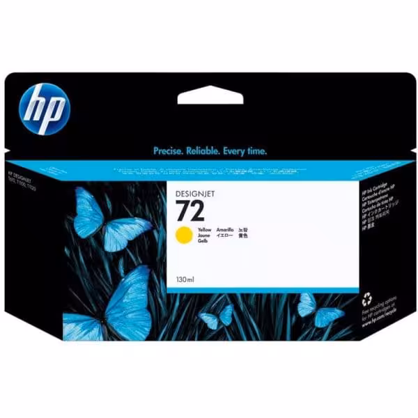 HP 72 Jaune Cartouche d’encre d’origine / C9373A [C9373A]