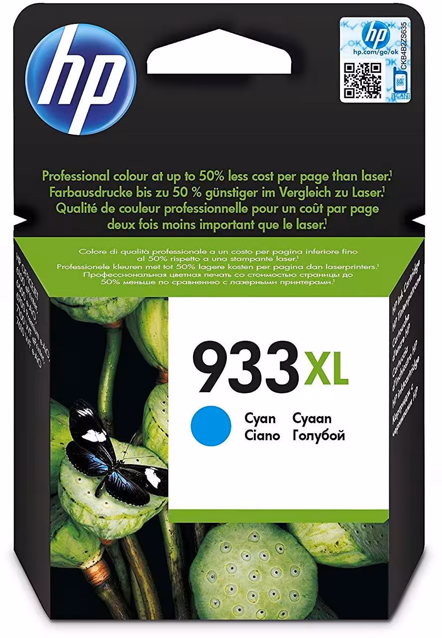 HP 933XL Cyan cartouche d’encre originale [CN054AE]
