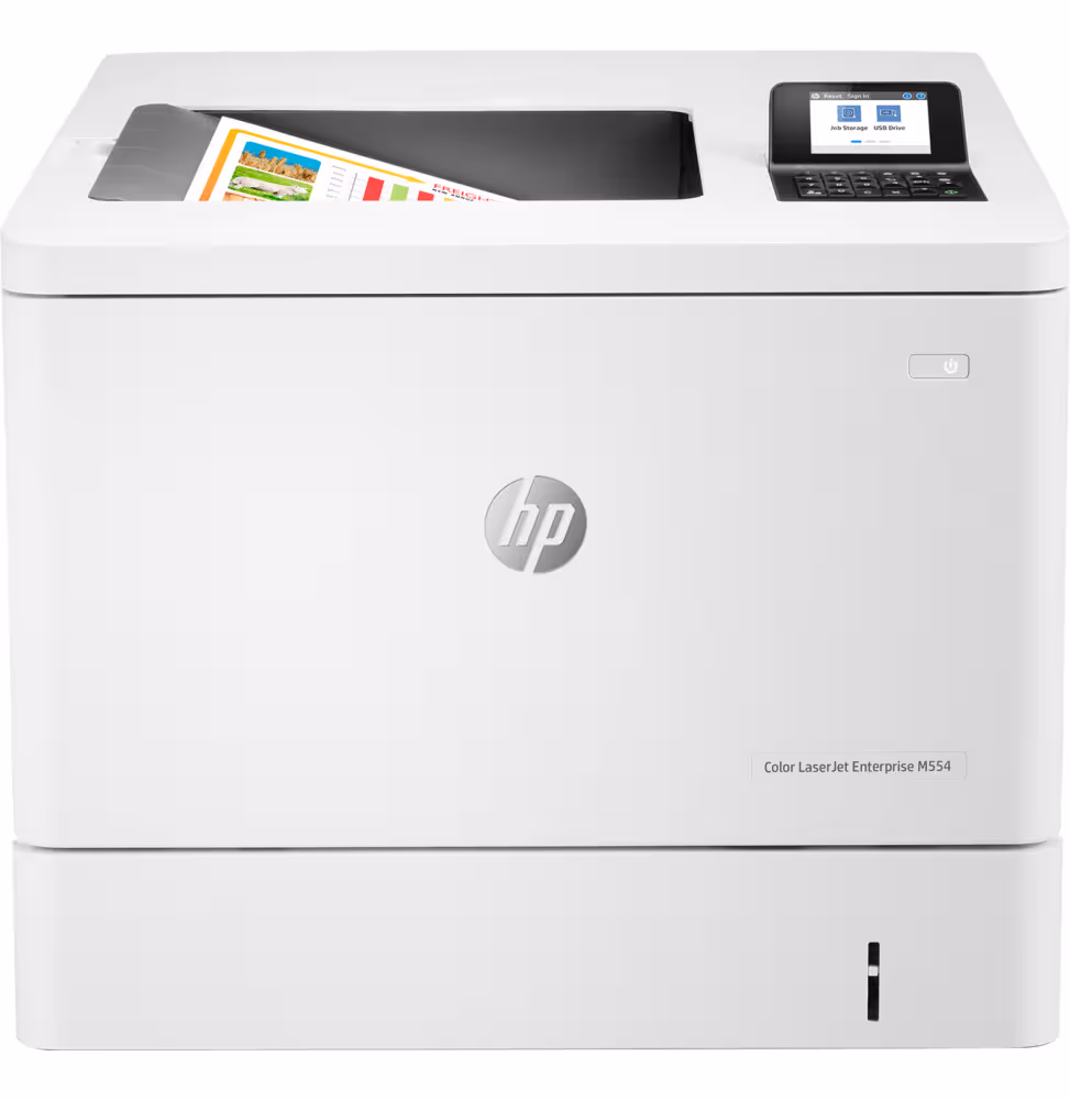 Imprimante Laser Couleur HP LaserJet Enterprise M554dn [7ZU81A-B19] - vue 2