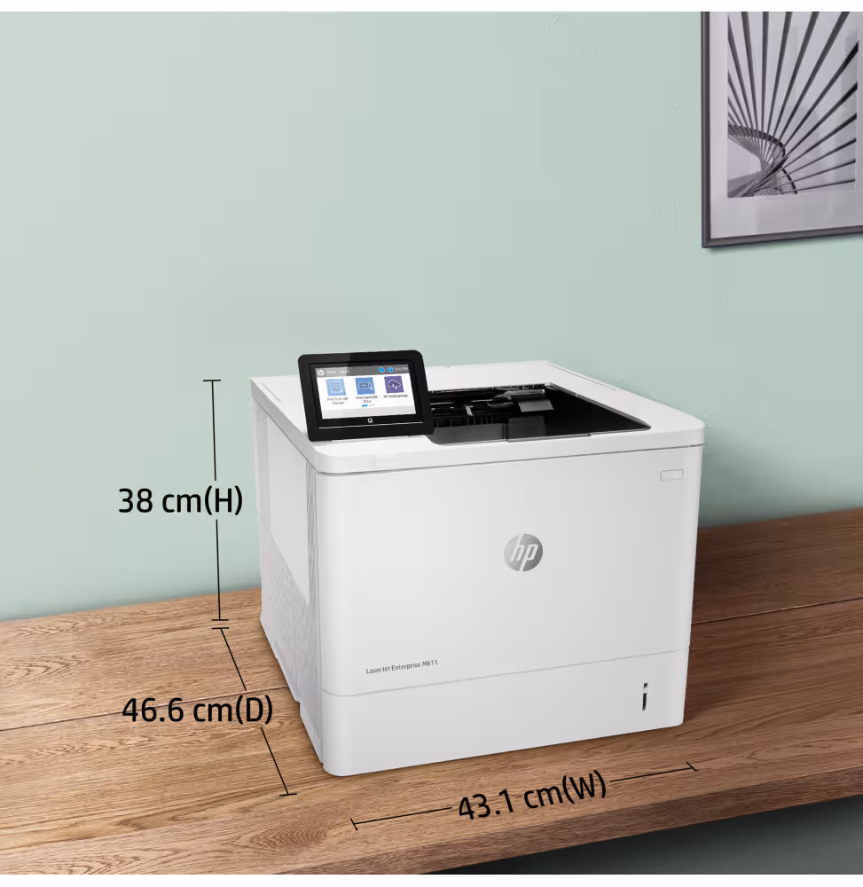 Imprimante Laser Monochrome HP LaserJet Enterprise M611dn [7PS84A-B19] - vue 4