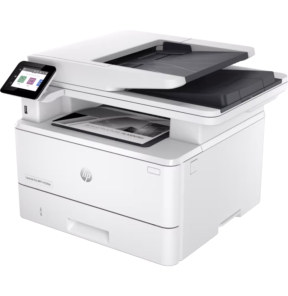 Imprimante Monochrome multifonction HP LaserJet Pro 4103fdn [2Z628A-B19] - vue 2