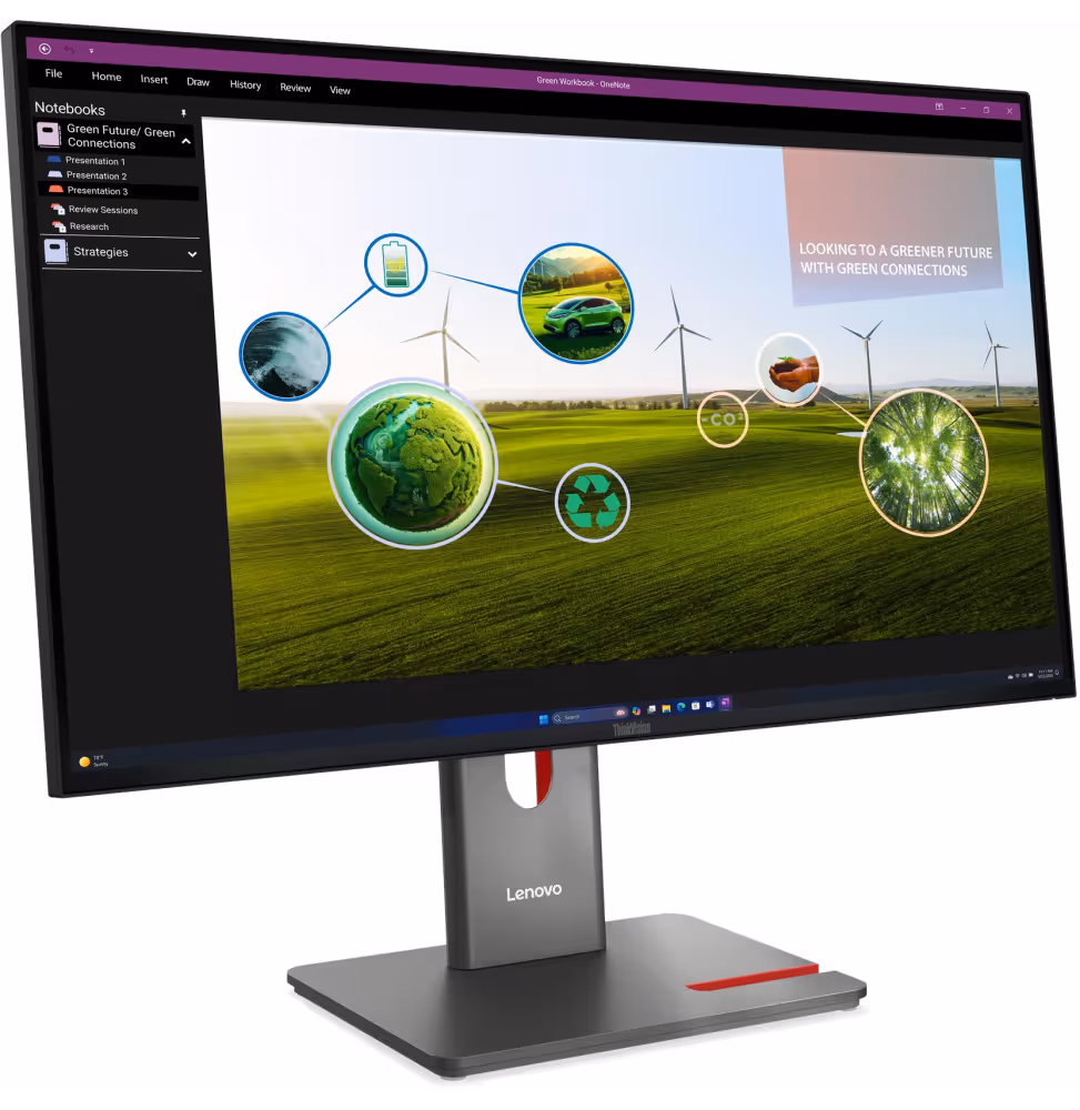 Lenovo Monitor P27Q-40 27  2K QHD [64A7GAT6EU] - vue 2