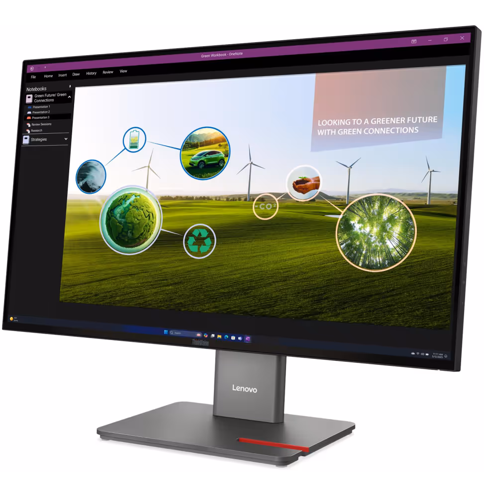 Lenovo Monitor P27Q-40 27  2K QHD [64A7GAT6EU] - vue 3