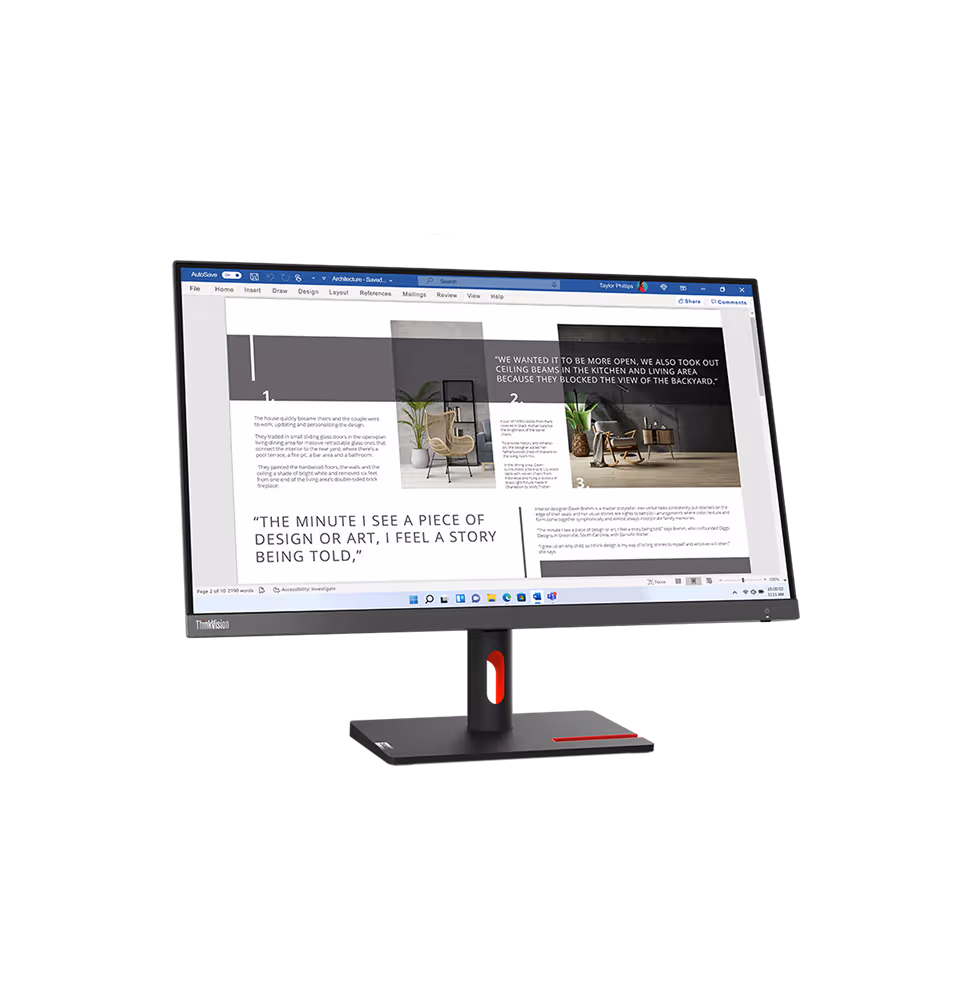 Lenovo Monitor S27i-30 27  IPS panel   1920 x 1080 [63DFKAT4EU] - vue 2