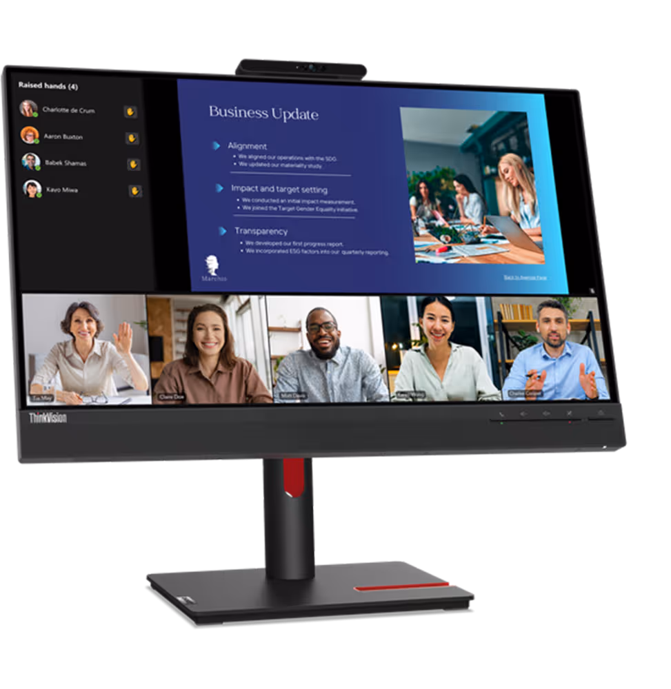 Lenovo Monitor T24v-30 24  IPS panel   1920 x 1080 [63D8MAT3EU] - vue 2