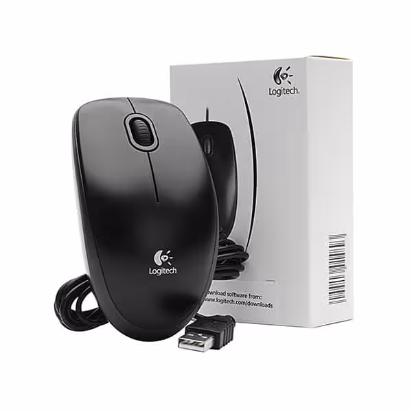Logitech B100 Souris filaire USB Noire [910-003357] - vue 3