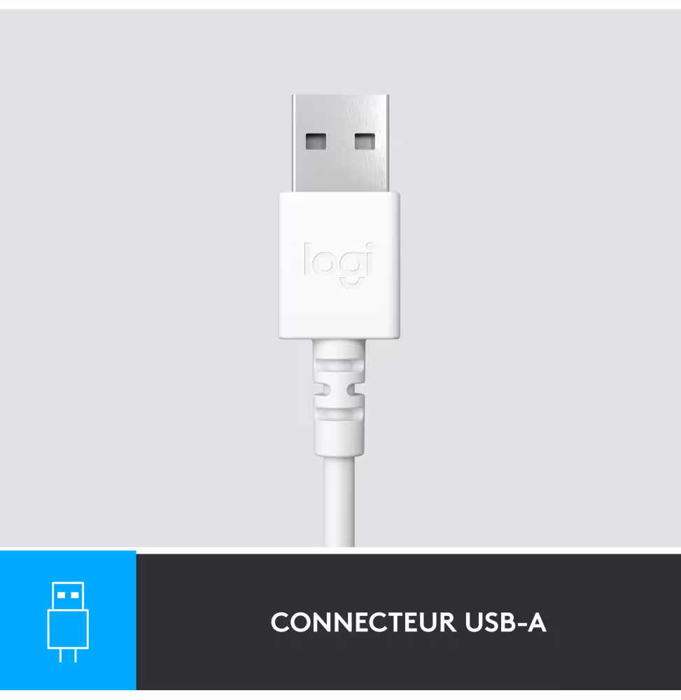 Logitech Casque H390 USB Ordinateur Casque Offwhite [981-001286] - vue 11