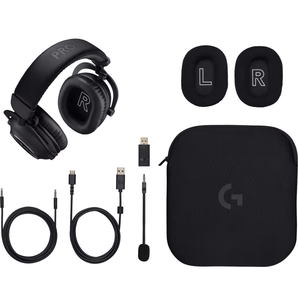 Logitech Casque Pro X 2 Ligtsped wifi Gamer Noir [981-001263] - vue 6