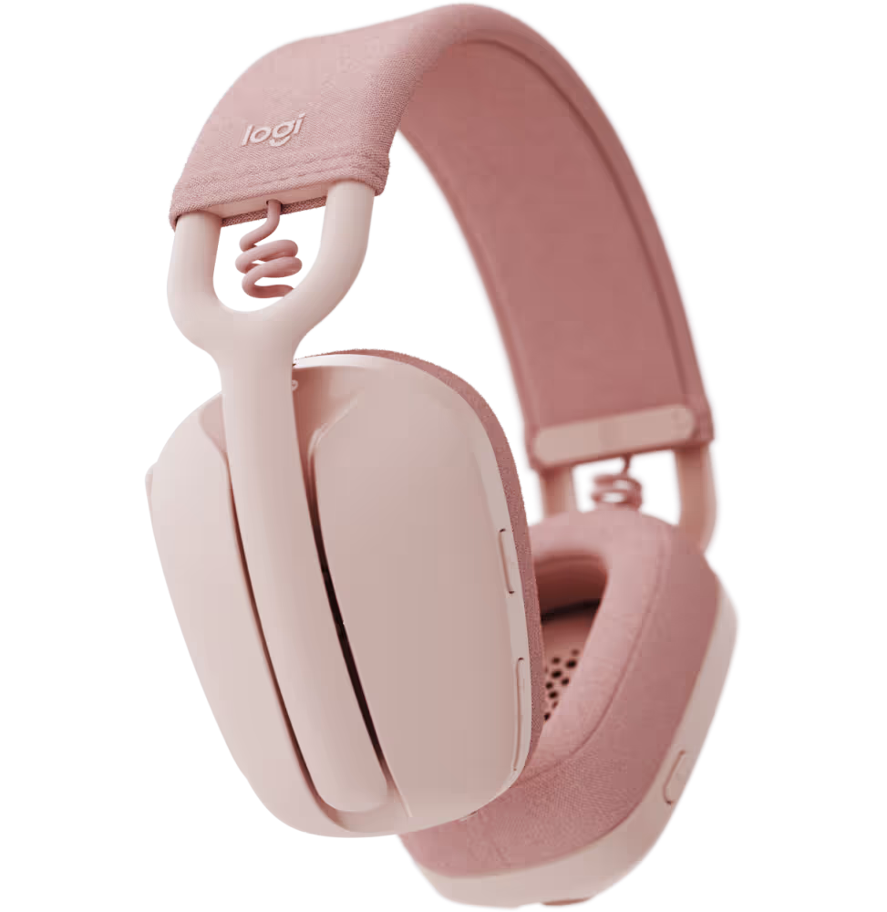 Logitech Casque Zone Vibe 100 Headphones - Rose [981-001224] - vue 3