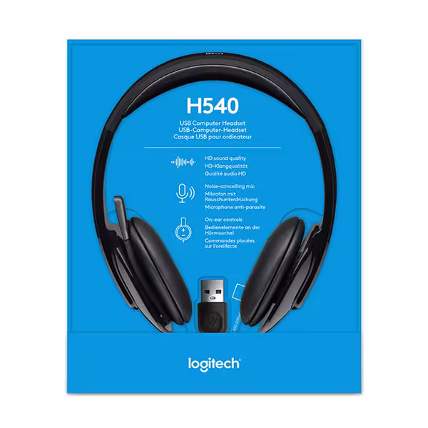 Logitech H540 USB Micro Casque filaire- USB [981-000480] - vue 4