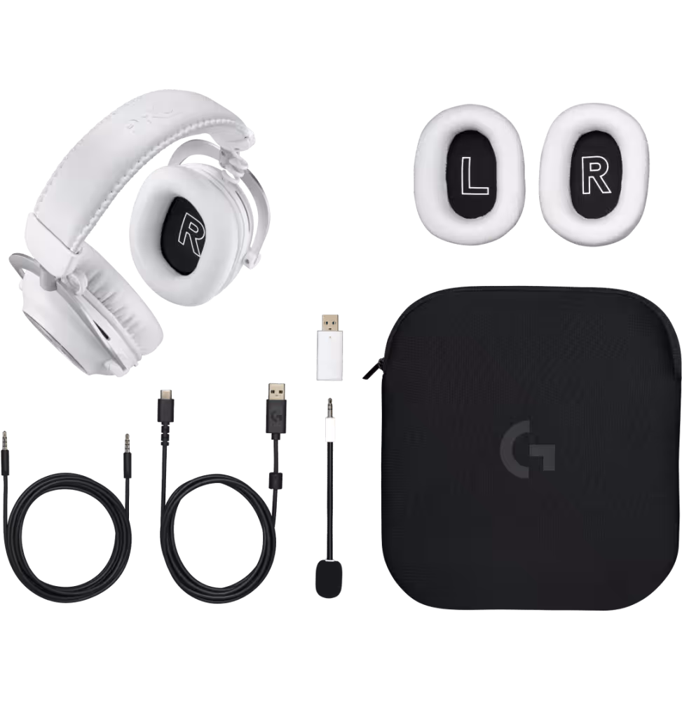 Logitech Casque G Pro X 2 Lightspeed Wifi- Blanc [981-001269] - vue 6