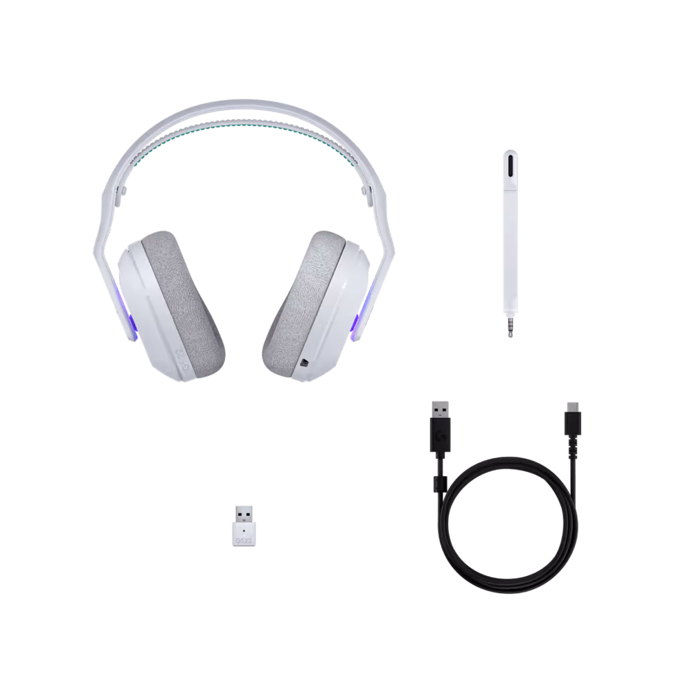 Logitech Casque PC G522 Blanc 2.4GHz [981-001550] - vue 5