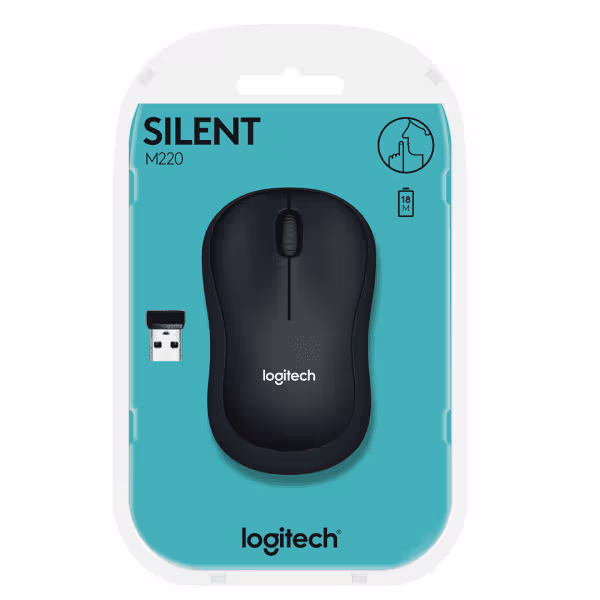 Logitech M220 Silent Souris sans fil Noire [910-004878] - vue 2
