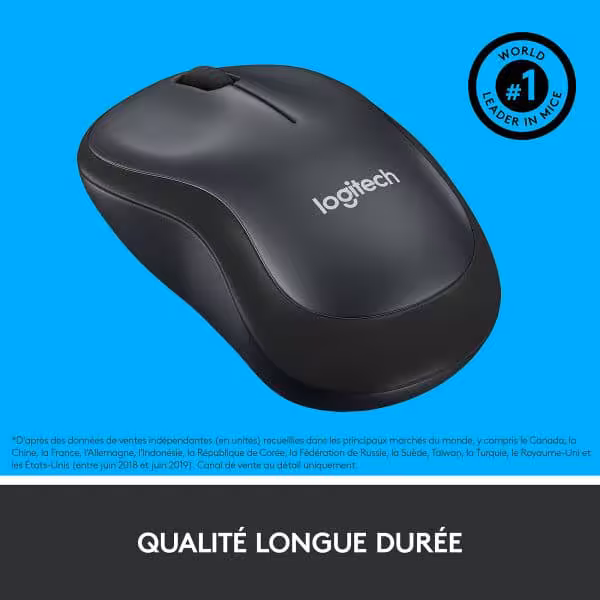 Logitech M220 Silent Souris sans fil Noire [910-004878] - vue 3