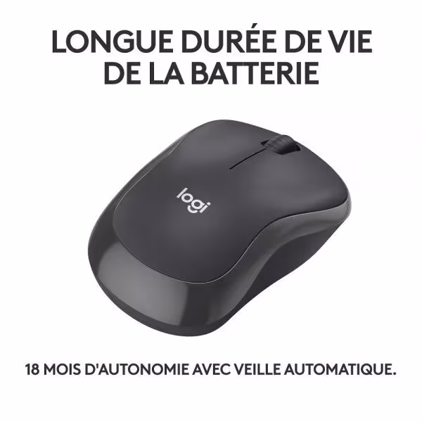 Logitech M240 Silent Souris Sans fil Bluetooth Graphite [910-007119] - vue 3