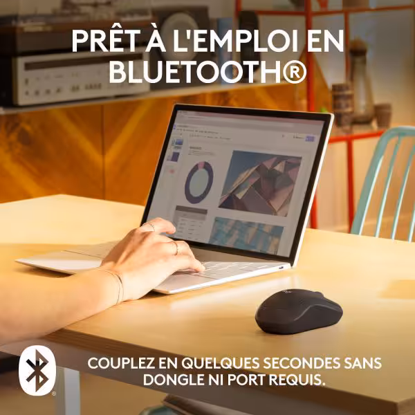 Logitech M240 Silent Souris Sans fil Bluetooth Graphite [910-007119] - vue 5