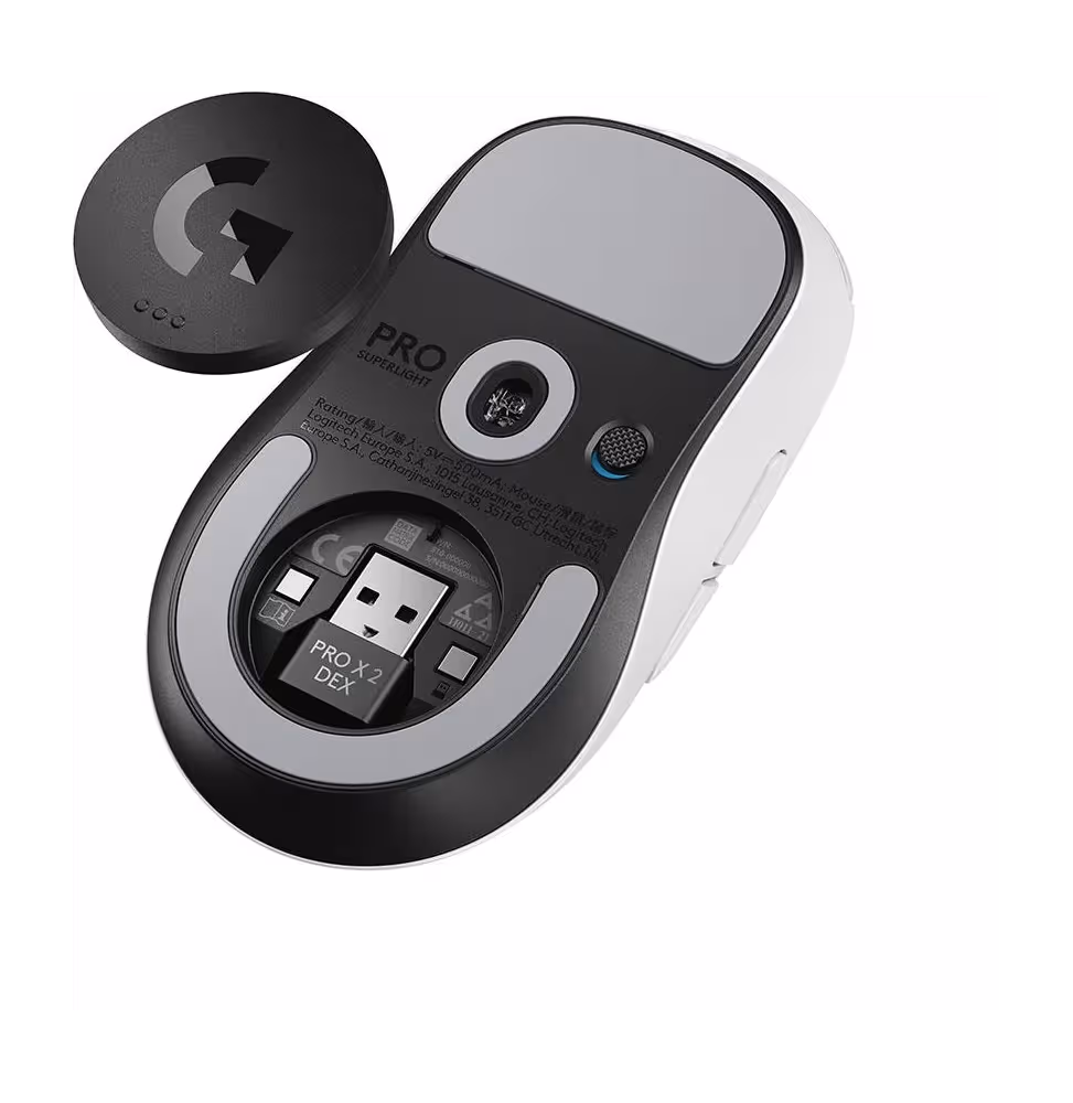 Logitech Souris Pro X Superlight 2 Dex Blanc [910-007366] - vue 6