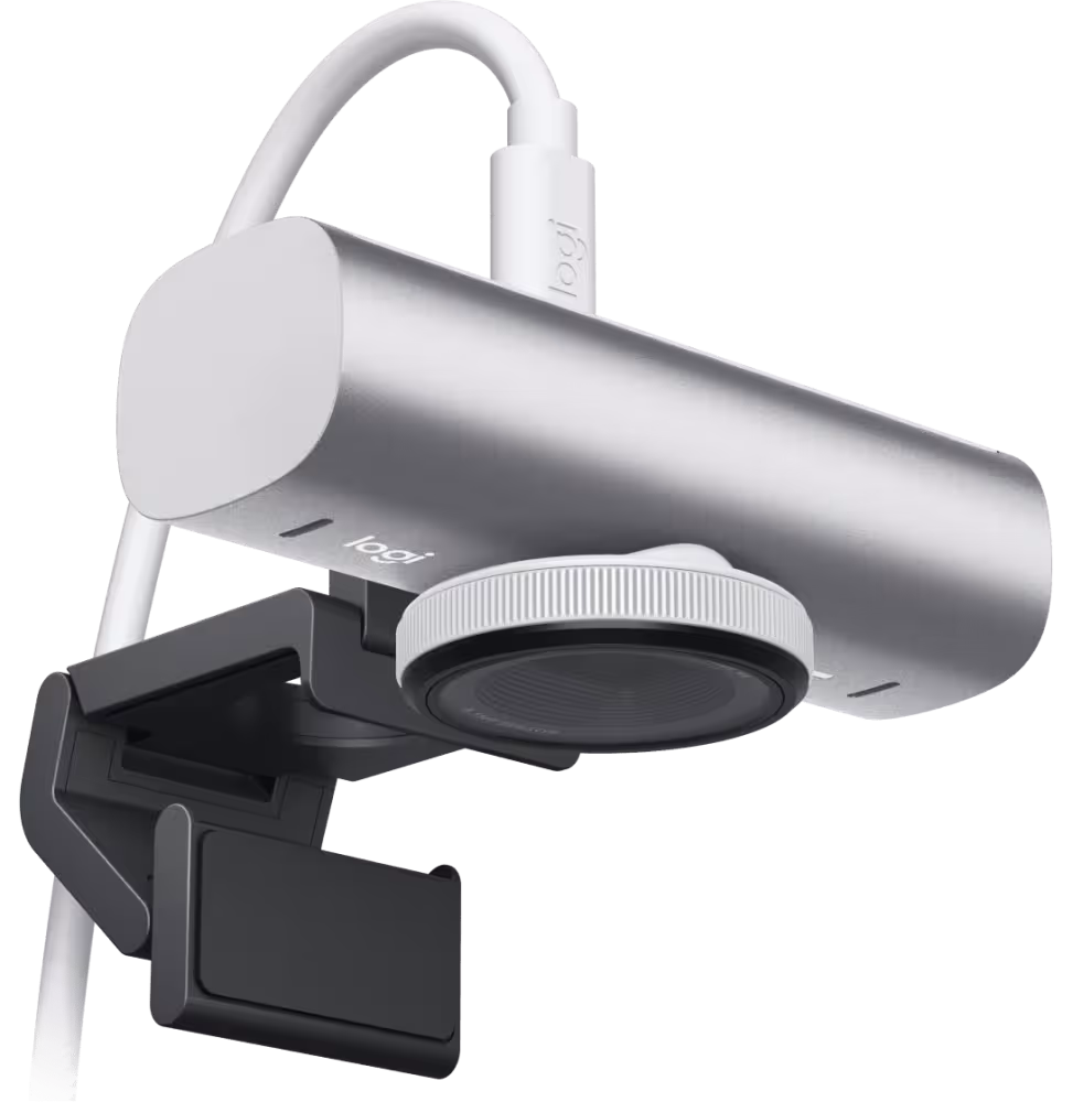 Logitech Webcam MX Brio 4K Ultra HD Pale Grey [960-001554] - vue 3