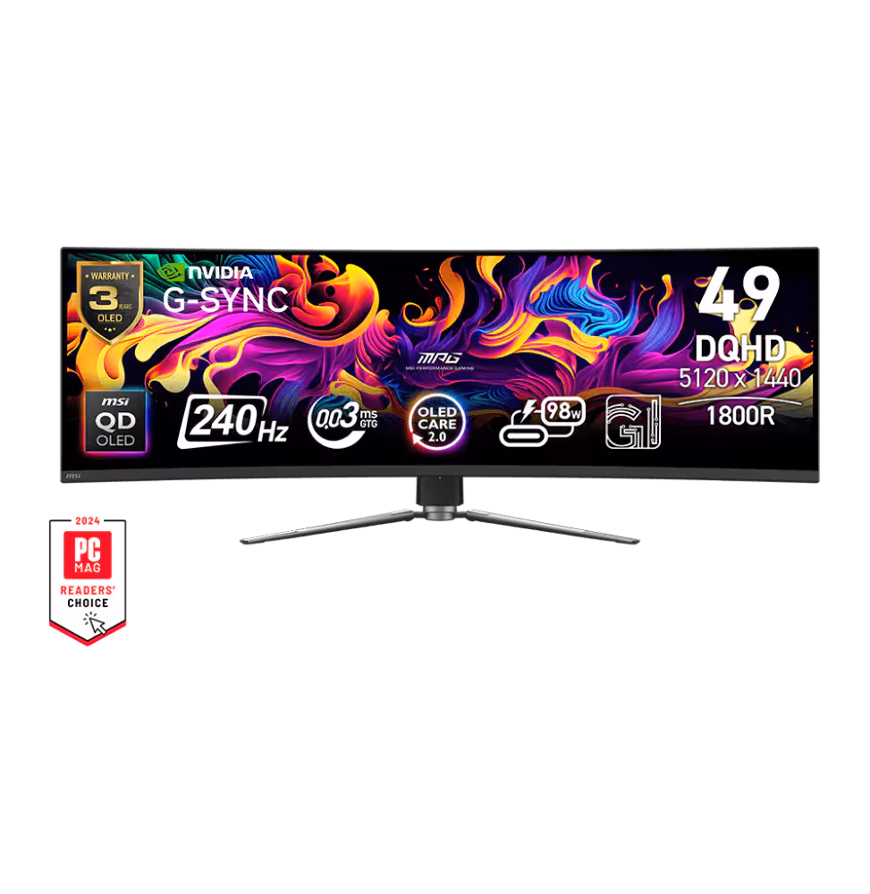 MSI Moniteur Mpg 491CQPX QD-OLED [9S6-3FA84T-028]