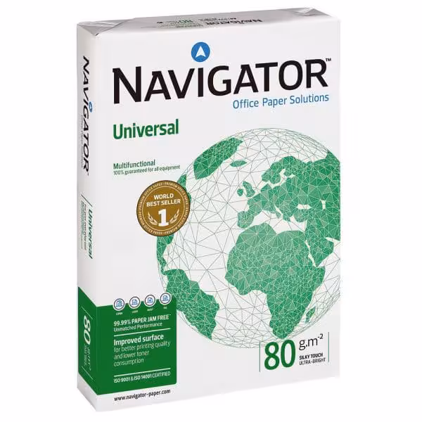Pack de 5 Ramettes de papier blanc Navigator A4 80g/m²