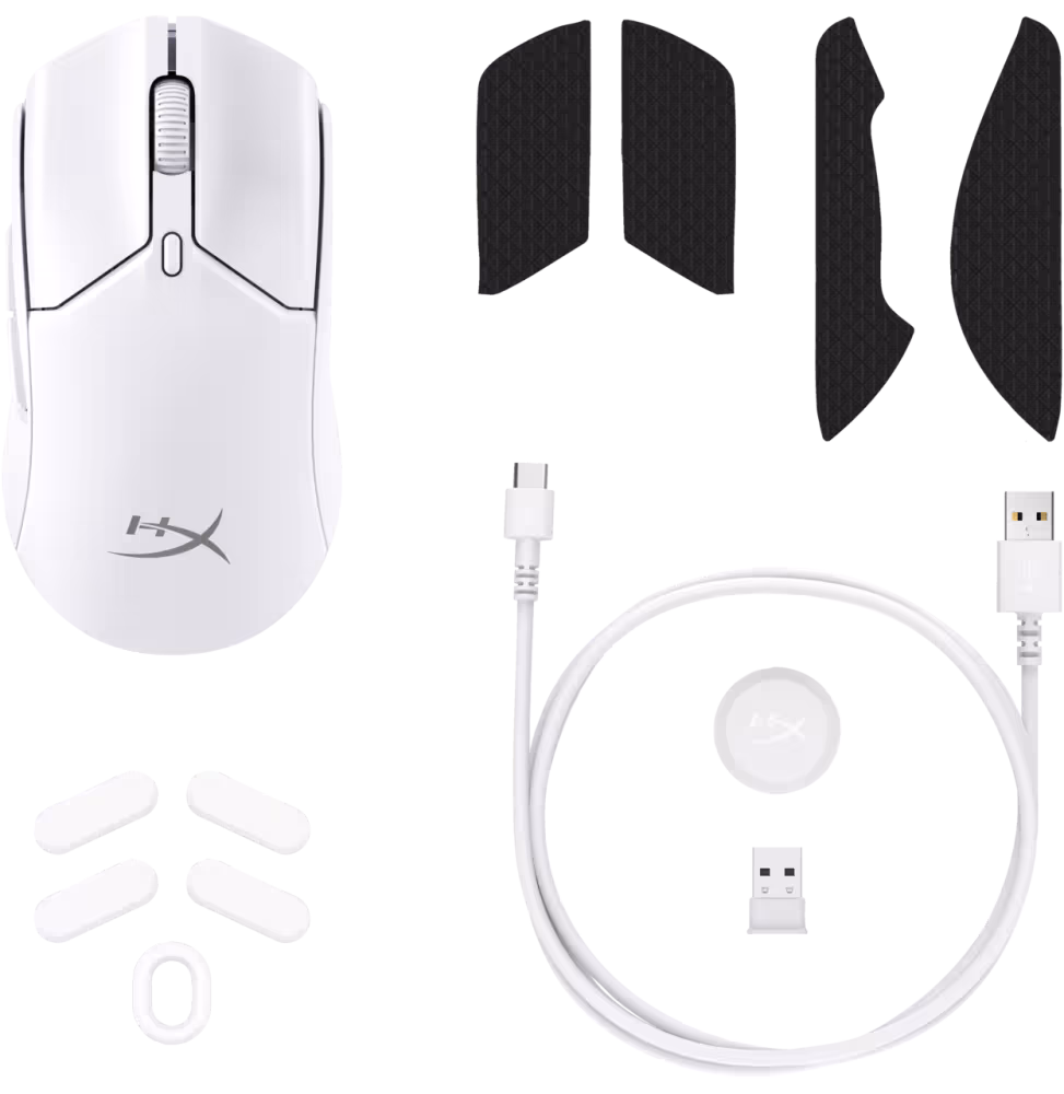 Souris Gamer HyperX PF Has 2 Mini WL Wht Gm Ms [7D389AA] - vue 8