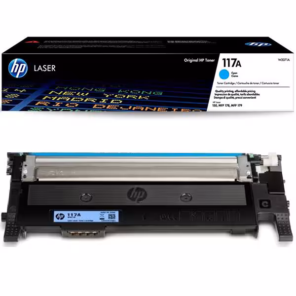 Toner HP LaserJet d’origine – HP 117A Cyan [W2071A] [W2070A-1]