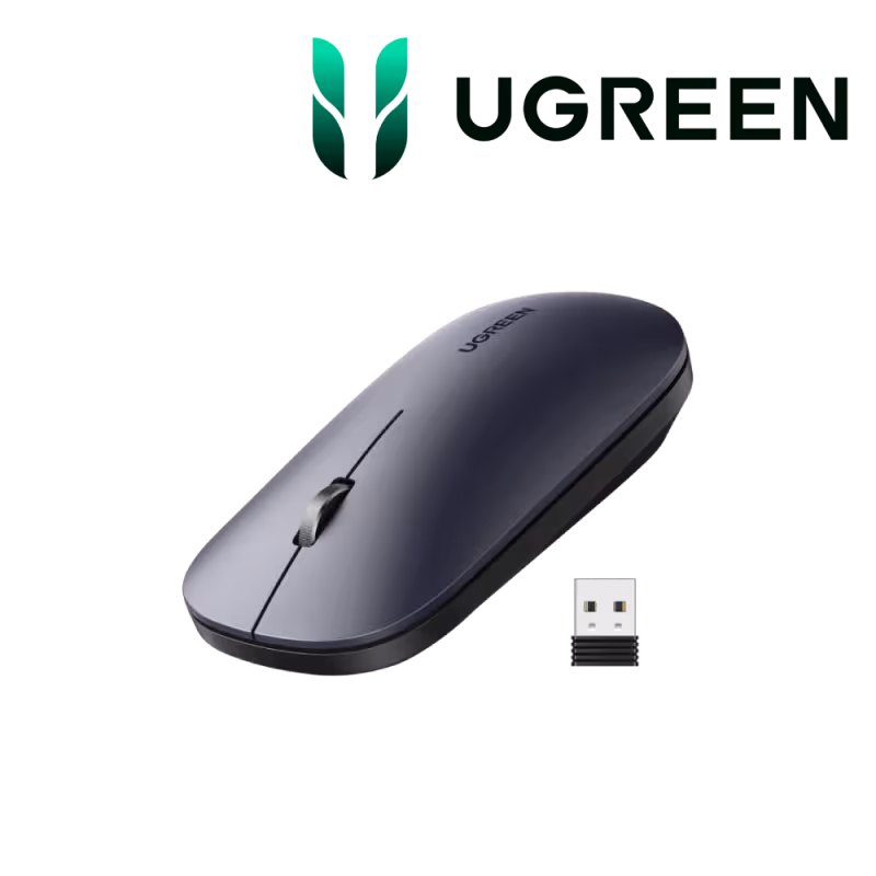 Ugreen Souris sans fil 2 4Ghz 10M Gris Noir [90372]