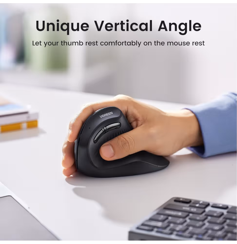 ugreen souris Vertical Sans fil noir MU008 [25444] - vue 10