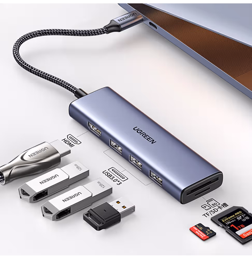 Ugreen Station d accueil USB-C 6 en 1 4K [20956A] - vue 3