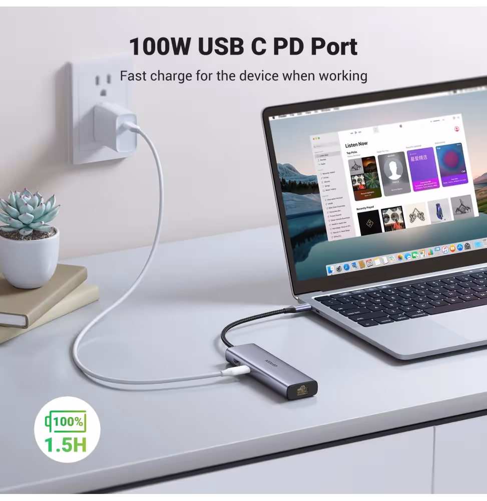 Ugreen Station d accueil USB-C 7 en 1  HDMI 4K [90568] - vue 3