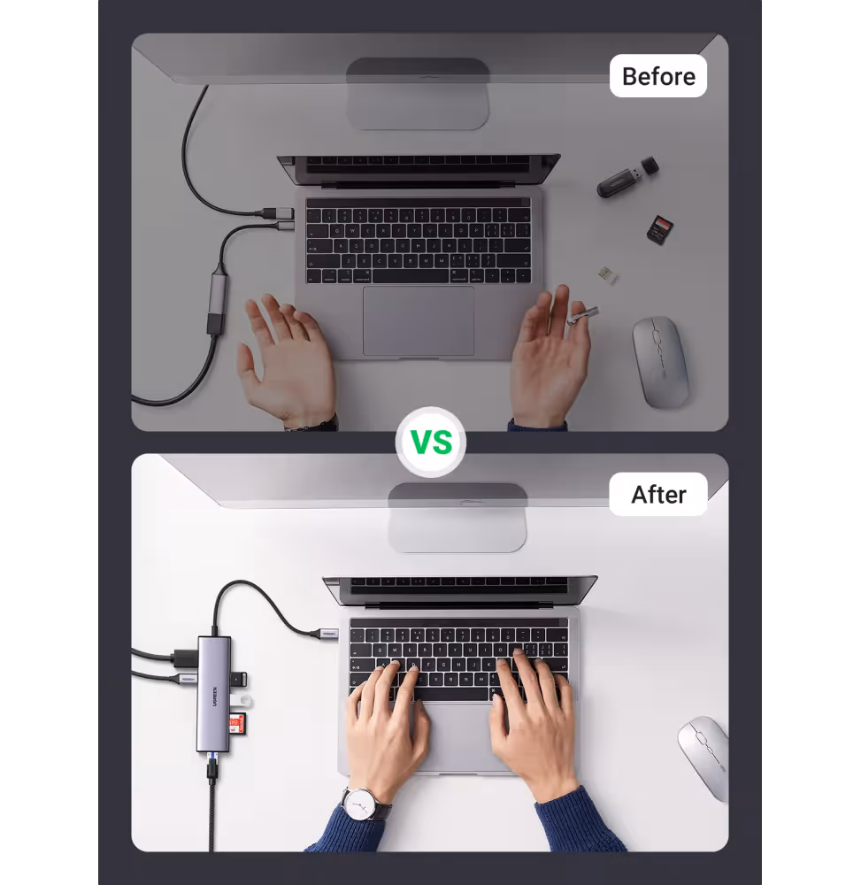 Ugreen Station d accueil USB-C 7 en 1  HDMI 4K [90568] - vue 5