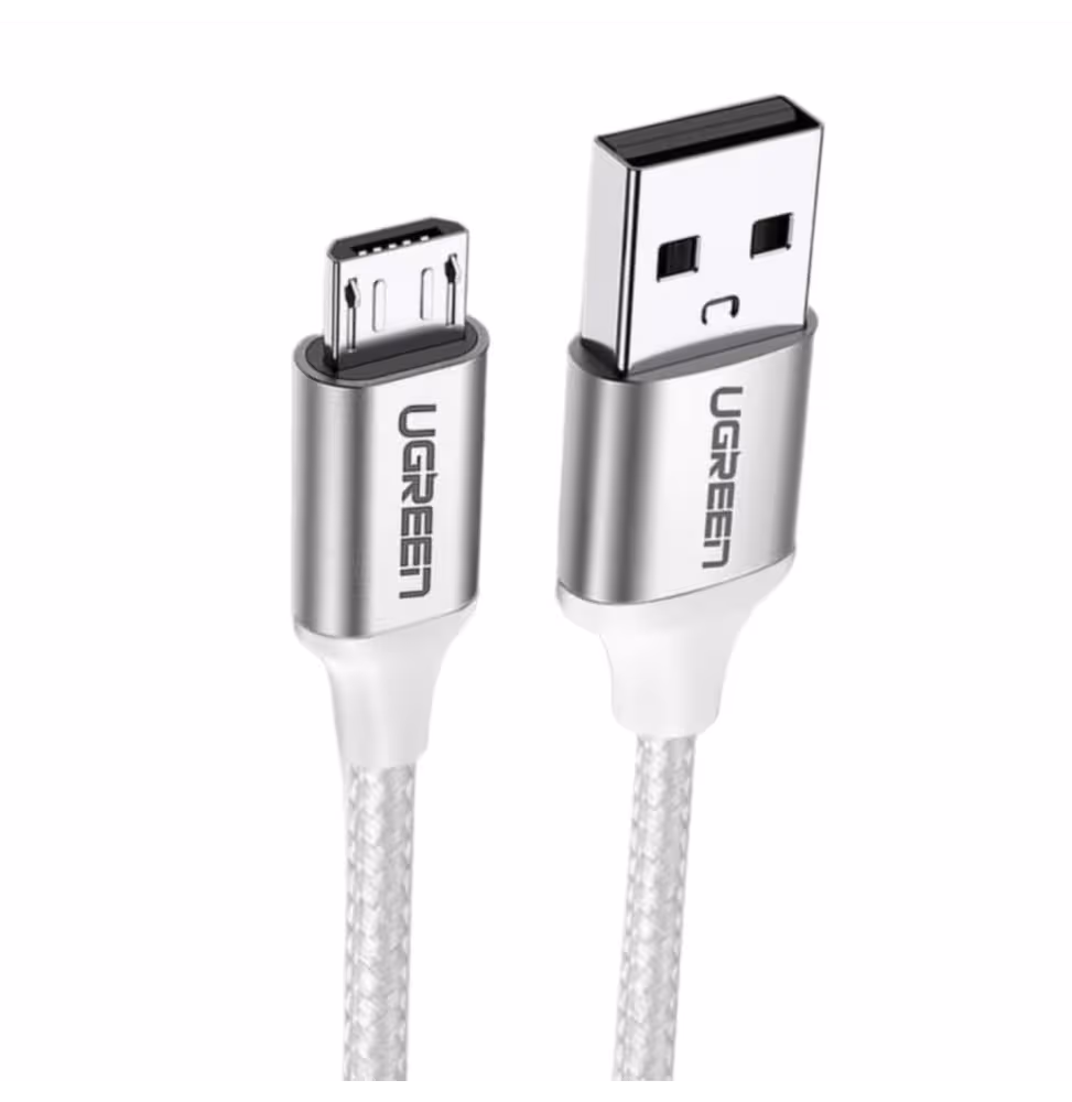Ugreen USB 2.0 A to Micro USB Cable 1m Blanc [60151] - vue 2