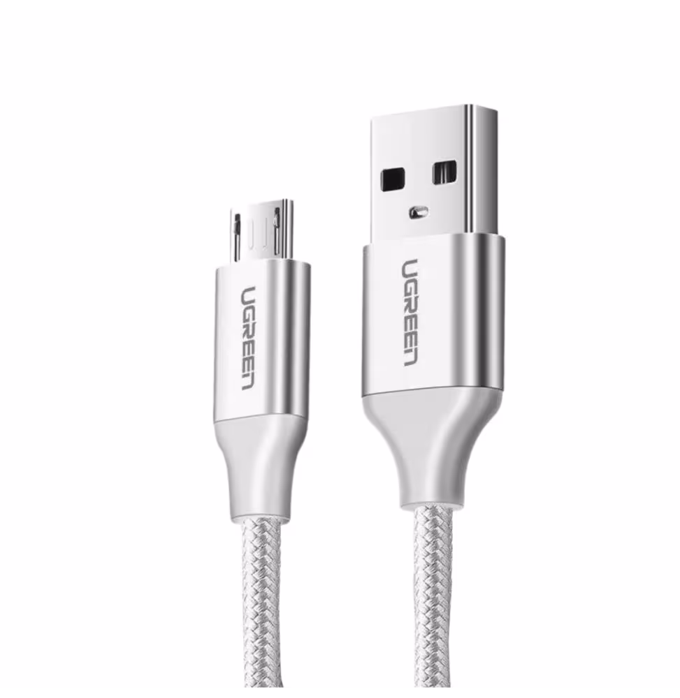 Ugreen USB 2.0 A to Micro USB Cable 1m Blanc [60151] - vue 3
