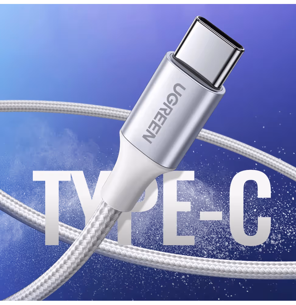 Ugreen USB-A 2.0 to USB-C Cable 1m Blanc [60131] - vue 5
