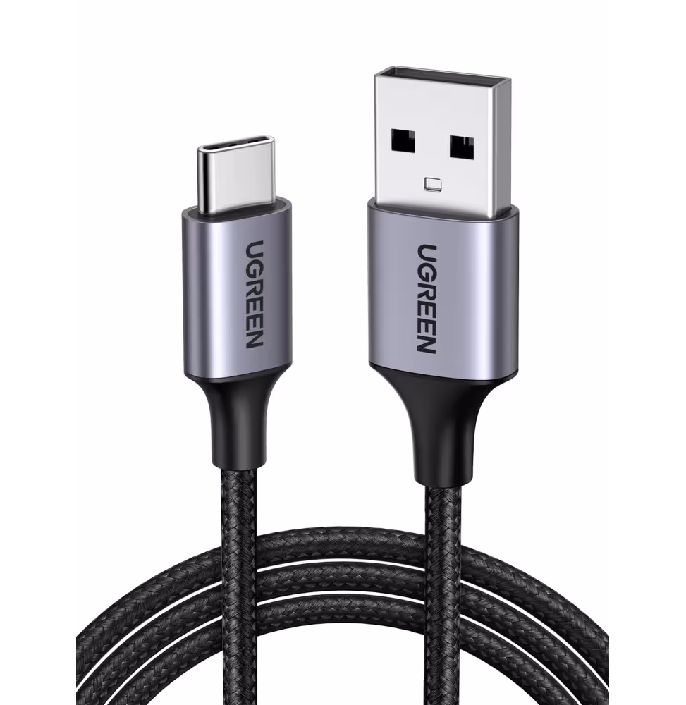 Ugreen USB-A to USB-C Cable 3A Noir 1m Tressé [60126] - vue 2